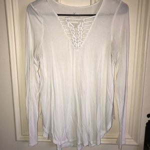 American Eagle lace up long sleeve
